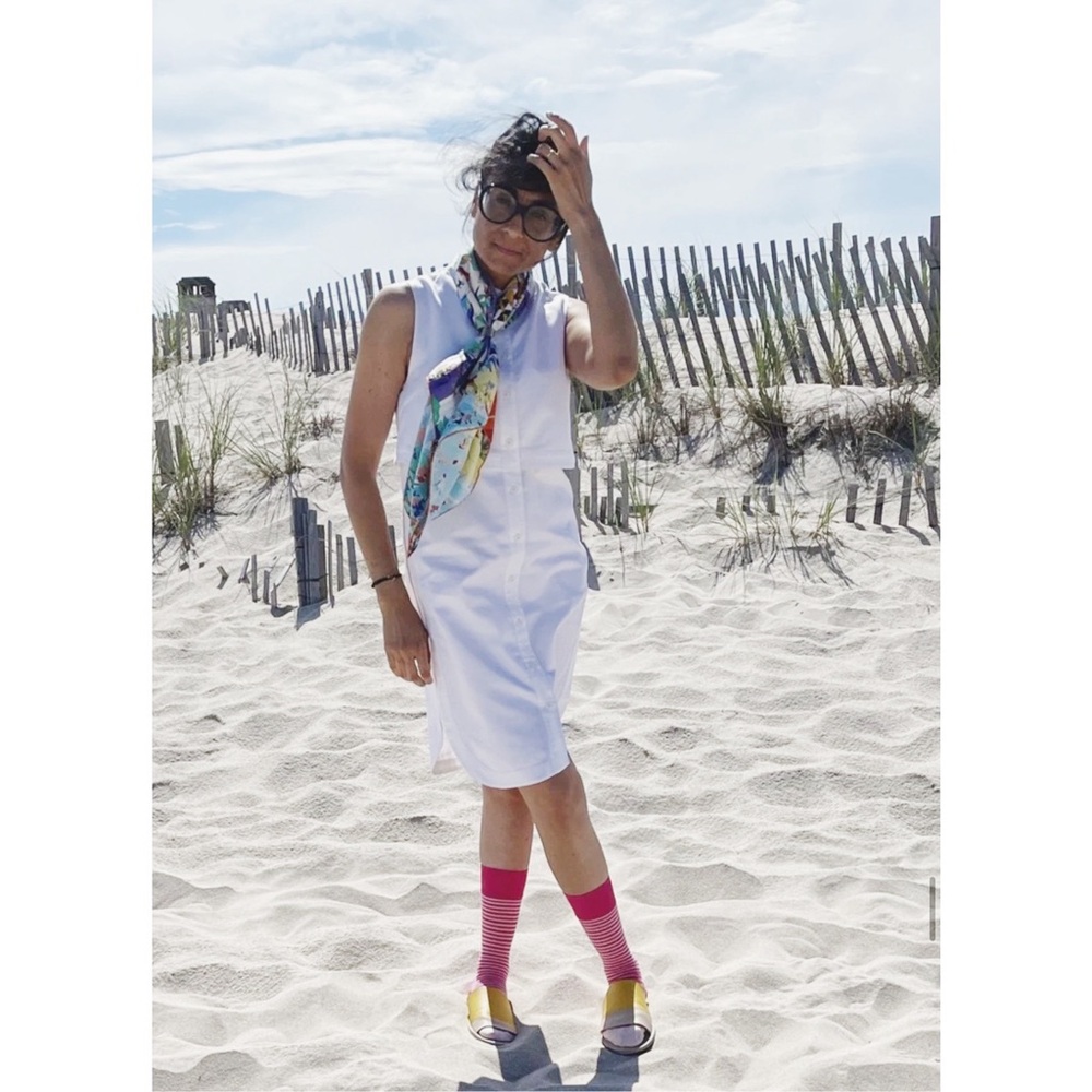 Proenza Shouler Woman White Mandarin Collar Sleeveless Dress US4 Luxury Minimal - Picture 2 of 11